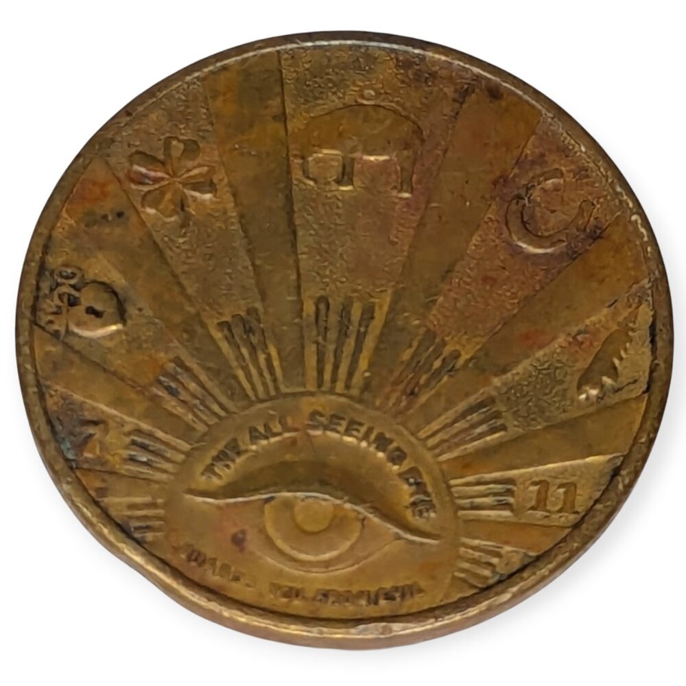 Vintage 1930s/1940s Missouri Insurance Company Good Luck Metal Token